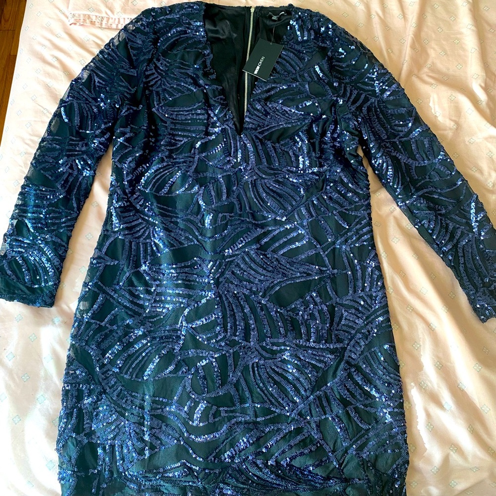Brand new navy sequin mini dress.